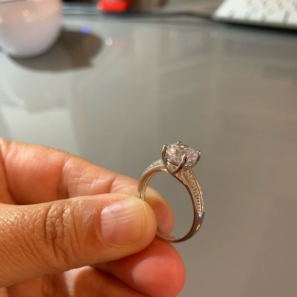 Delmar Silver CZ Accent Engagement Ring 💍 🤩 - Picture 9 of 12